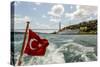 Ataturk's Yacht Savarona, Turkish Flag and Bridge, Istanbul, Turkey-Ali Kabas-Stretched Canvas