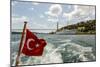 Ataturk's Yacht Savarona, Turkish Flag and Bridge, Istanbul, Turkey-Ali Kabas-Mounted Photographic Print