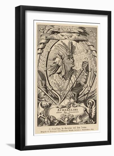 Ataw Wallpa Inka (Known as Atahualpa) Murdered by Pizarro the Last True Inca Emperor of Peru-null-Framed Art Print