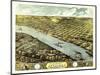 Atchison, Kansas - Panoramic Map-Lantern Press-Mounted Art Print