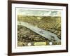 Atchison, Kansas - Panoramic Map-Lantern Press-Framed Art Print