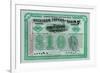 Atchison, Topeka and Santa Fe Stock Certificate-null-Framed Premium Giclee Print