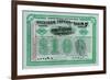 Atchison, Topeka and Santa Fe Stock Certificate-null-Framed Art Print