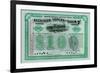 Atchison, Topeka and Santa Fe Stock Certificate-null-Framed Art Print