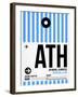 ATH Athens Luggage Tag 1-NaxArt-Framed Art Print