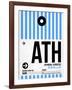 ATH Athens Luggage Tag 1-NaxArt-Framed Art Print