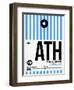 ATH Athens Luggage Tag 1-NaxArt-Framed Art Print