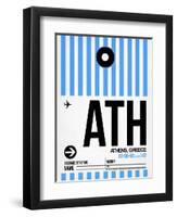 ATH Athens Luggage Tag 1-NaxArt-Framed Art Print