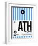 ATH Athens Luggage Tag 1-NaxArt-Framed Art Print