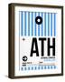 ATH Athens Luggage Tag 1-NaxArt-Framed Art Print