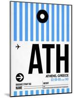 ATH Athens Luggage Tag 1-NaxArt-Mounted Art Print