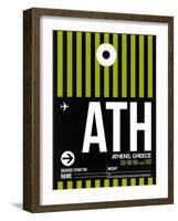 ATH Athens Luggage Tag 2-NaxArt-Framed Art Print