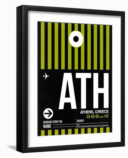 ATH Athens Luggage Tag 2-NaxArt-Framed Art Print