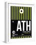 ATH Athens Luggage Tag 2-NaxArt-Framed Art Print