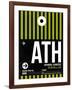 ATH Athens Luggage Tag 2-NaxArt-Framed Art Print