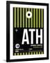 ATH Athens Luggage Tag 2-NaxArt-Framed Art Print