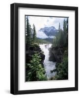 Athabasca Falls and Mount Kerkeslin, Jasper National Park, Unesco World Heritage Site, Alberta-Hans Peter Merten-Framed Photographic Print