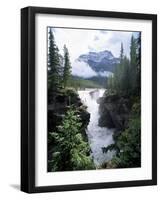 Athabasca Falls and Mount Kerkeslin, Jasper National Park, Unesco World Heritage Site, Alberta-Hans Peter Merten-Framed Photographic Print