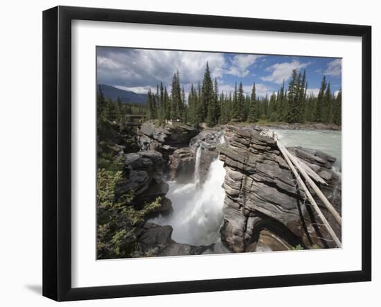 Athabasca Falls, Jasper National Park, UNESCO World Heritage Site, British Columbia, Rocky Mountain-Martin Child-Framed Photographic Print