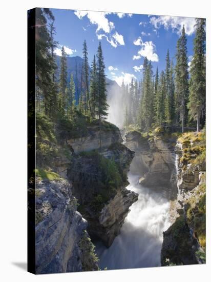 Athabasca Falls Waterfall, Jasper National Park, Alberta, Canada-Michele Falzone-Stretched Canvas