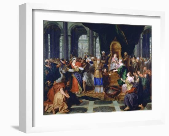 Athaliah Expelled from the Temple, Painted before 1697-Antoine Coypel-Framed Giclee Print