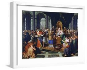 Athaliah Expelled from the Temple, Painted before 1697-Antoine Coypel-Framed Giclee Print