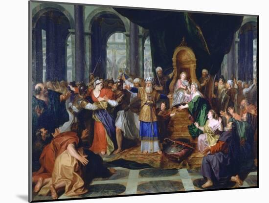 Athaliah Expelled from the Temple, Painted before 1697-Antoine Coypel-Mounted Giclee Print