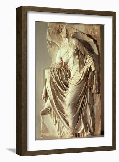 Athena Nike Adjusting Her Sandal, circa 420-420 BC-null-Framed Giclee Print