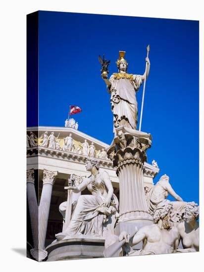 Athena Statue in Front of the Parliament Building, Vienna, Austria-Sylvain Grandadam-Stretched Canvas