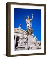 Athena Statue in Front of the Parliament Building, Vienna, Austria-Sylvain Grandadam-Framed Photographic Print