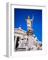 Athena Statue in Front of the Parliament Building, Vienna, Austria-Sylvain Grandadam-Framed Photographic Print