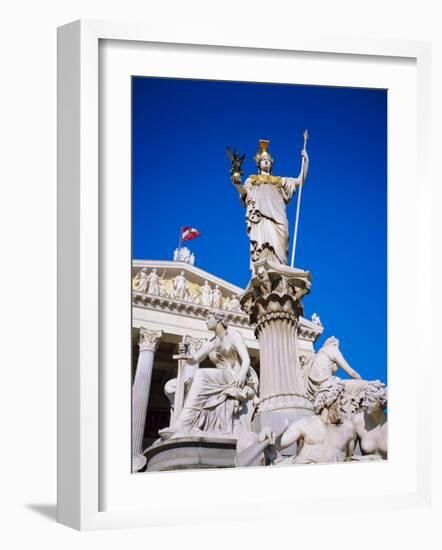 Athena Statue in Front of the Parliament Building, Vienna, Austria-Sylvain Grandadam-Framed Photographic Print