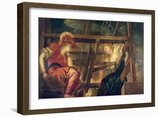 Athene and Arachne-Jacopo Robusti Tintoretto-Framed Giclee Print