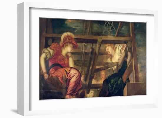 Athene and Arachne-Jacopo Robusti Tintoretto-Framed Giclee Print