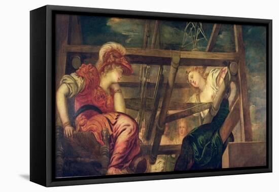 Athene and Arachne-Jacopo Robusti Tintoretto-Framed Stretched Canvas