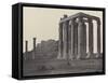 Athènes, le Temple de Jupiter-James Robertson-Framed Stretched Canvas