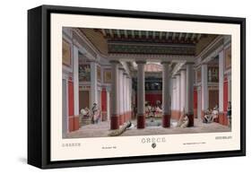 Athenian Dwelling-Racinet-Framed Stretched Canvas