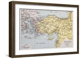 Athenian Empire Old Map-marzolino-Framed Premium Giclee Print