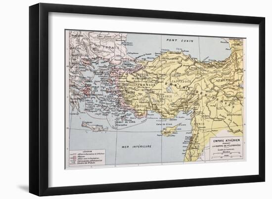 Athenian Empire Old Map-marzolino-Framed Premium Giclee Print
