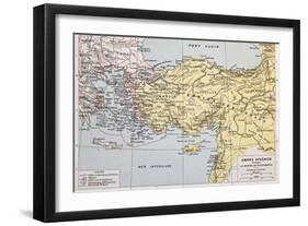 Athenian Empire Old Map-marzolino-Framed Premium Giclee Print