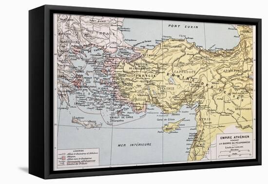 Athenian Empire Old Map-marzolino-Framed Stretched Canvas