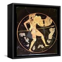 Athenian Red-Figure Kylix Depicting a Greek Warrior, Greek (circa 500 BC)-null-Framed Stretched Canvas