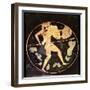 Athenian Red-Figure Kylix Depicting a Greek Warrior, Greek (circa 500 BC)-null-Framed Giclee Print