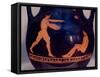 Athenian Red-Figure Pelike or Amphora Depicting a Games Scene, Greek, 450-400 BC (Pottery)-null-Framed Stretched Canvas