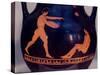 Athenian Red-Figure Pelike or Amphora Depicting a Games Scene, Greek, 450-400 BC (Pottery)-null-Stretched Canvas