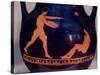 Athenian Red-Figure Pelike or Amphora Depicting a Games Scene, Greek, 450-400 BC (Pottery)-null-Stretched Canvas