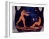 Athenian Red-Figure Pelike or Amphora Depicting a Games Scene, Greek, 450-400 BC (Pottery)-null-Framed Giclee Print