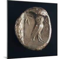 Athenian Silver Tetradrachm Depicting Owl, Recto Greek Coins, 5th Century BC-null-Mounted Giclee Print