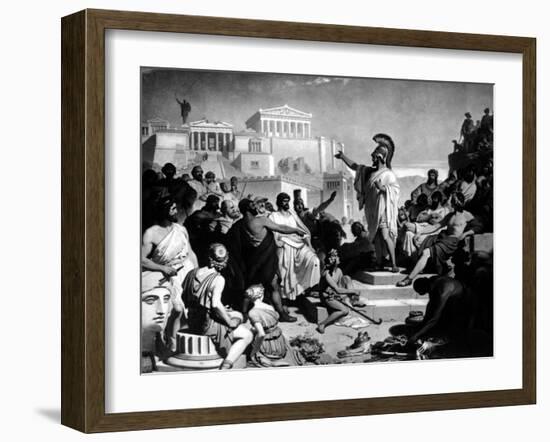 Athenian Statesman Pericles Pleading For Aspasia at Her Trial-null-Framed Photographic Print