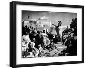 Athenian Statesman Pericles Pleading For Aspasia at Her Trial-null-Framed Photographic Print